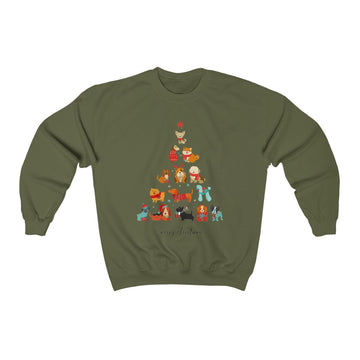 Pet Christmas Tree Heavy Blend™ Crewneck Sweatshirt